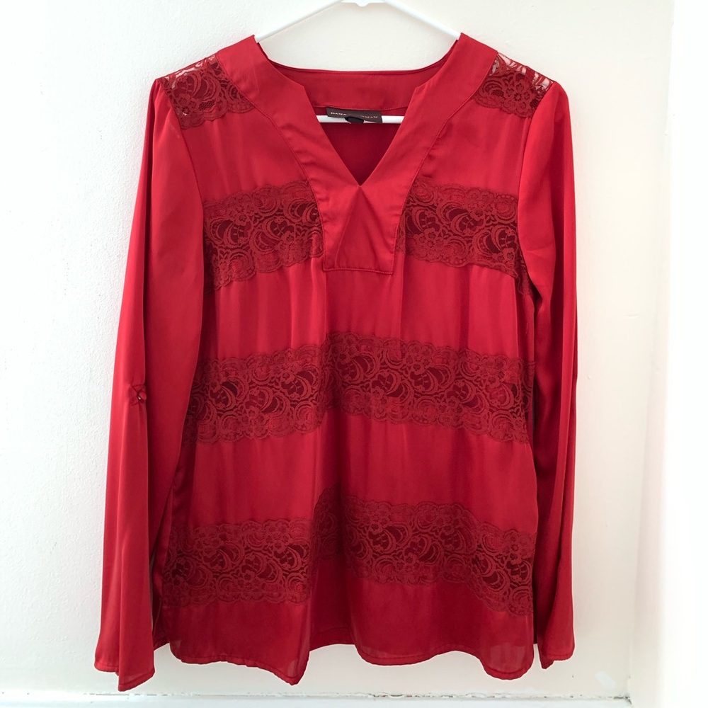 🌹Dana Buchman Red Blouse